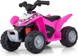 Elektrinis vaikiškas keturratis HONDA ATV rožinis – licencijuotas paspirtukas MILLY MALLY