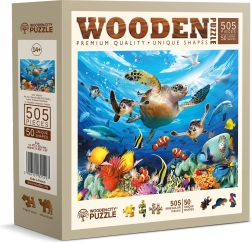 Medinė dėlionė „Gyvenimas vandenyne“ 505 detalių WOODEN CITY