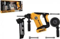 Vaikiškas smūginis grąžtas su priedais, maitinamas baterijomis