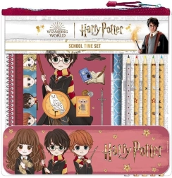Mokyklinis ir kūrybinis rinkinys HARRY POTTER skaidriame plastikiniame dėkle 24 × 24 × 3 cm