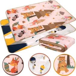 Dvipusis EPE putų mokomasis kilimėlis 150 × 180 cm kalnai ir gyvūnėliai