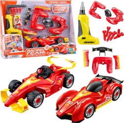 Racing Car Tuning Set with Screw Assembly, Battery Screwdriver and Lights