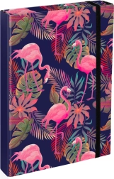 A4 Jumbo BAAGL aplankai mokykliniams sąsiuviniams su flamingų motyvu