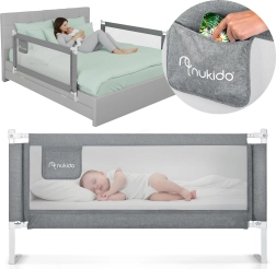 Nukido bed safety rail 180 cm grey