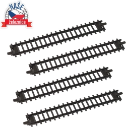 Tiesios bėgiai vaikų traukiniams – 4 dalių rinkinys