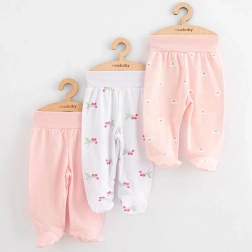 Baby semi-footed pants New Baby Classic II, 3 pcs, girls, size 68 (4–6 months)