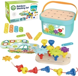 Woopie Green konstrukcinis motorinis Montessori dėžutė 12 viename