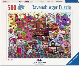 Ravensburger dėlionė USA Jigsaw Nationals: Saldus žaidimų aikštynas (500 dalių)