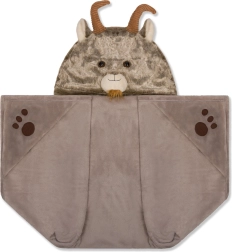 Cozy Noxxiez Heated Blanket with Hood and Pockets in Paw Shape