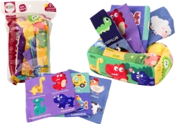 Minkšta sensorinė dėžutė su servetėlėmis – 6 audiniai ir 3 šiugždančios servetėlės