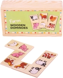Bigjigs Toys medinis domino – ferma