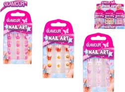 Glamour priklijuojamų nagų rinkinys vaikams, 12 vnt.