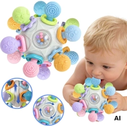 Woopie Baby 3-in-1 sensory ball with teether and rattle 6m+ - 1 piece