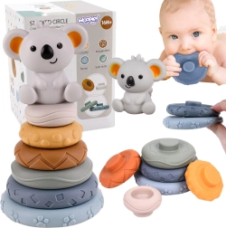 Woopie Baby lavinamoji piramidė ir kramtukas Koala 2 viename
