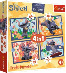 Dėlionė 4 viename: atostogos Havajuose – Disney Stitch Trefl