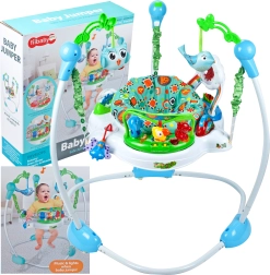 Mėlynas šokliukas su gyvūnėliais