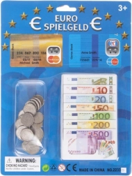 Žaidybiniai EUR pinigai – banknotai, monetos ir mokėjimo kortelės MEGA CREATIVE