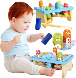 Medinė kaldymo suolelė PAUKŠČIAI Small Foot
