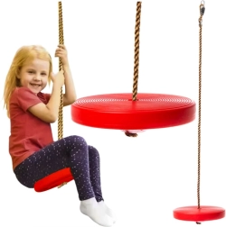 Sodo apvali plastikinė sūpynė