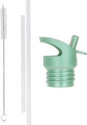 A Little Lovely Company užsukamo dangtelio, šepetėlio ir šiaudelio rinkinys nerūdijančio plieno buteliui 350 ml – Kamarádi