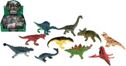 Plastiniai mini dinozaurai 7–9 cm, mišrus rūšių rinkinys maišelyje