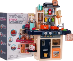 Vaikiška virtuvėlė su apšvietimu, garsais, tekančiu vandeniu ir garais, 42 dalys