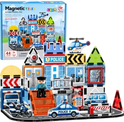 Magnetinis konstruktorius „Policijos nuovada“ su transporto priemonėmis, 44 dalys