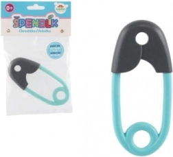 Vaikiškas barškučiai segtukas pilkai turkio spalvos