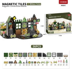 Magnetic Building Set – Military Base, 56 Pieces