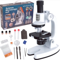 Vaikiškas mikroskopas su LED apšvietimu 200x/600x/1200x WOOPIE su išmaniojo telefono adapteriu – XXL rinkinys