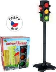 Šviesoforas su baterijomis ir realistiškomis funkcijomis