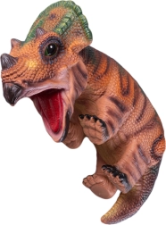 Rudas dinozauro jauniklio rankinis lėlių personažas 42 cm – 1 vnt.