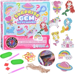 Kūrybinis advento kalendorius su deimantine mozaika – pakabukai