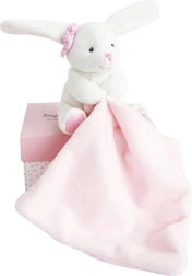 Doudou Bunny with Cuddle Cloth Pink Gift Set