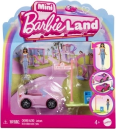 Mattel Mini Barbie Land kabrioletas su mini lėlyte