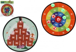 Dvipusis lipnaus velcro taikinys su kamuoliukais, 34 cm