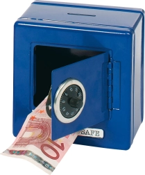 Metalinis taupymo seifas – mėlynas seifas