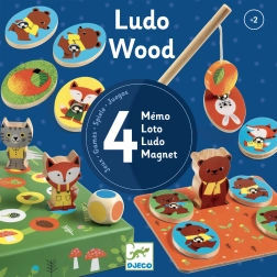 Djeco set of 4 games Ludo Wood