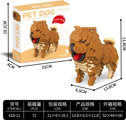 Konstruktorius iš 800 detalių „Chow Chow“