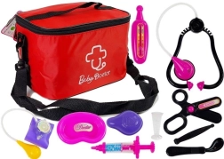 Gydytojo rinkinys krepšyje su stetoskopu ir priedais