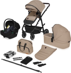Kombinuotas vežimėlis Lionelo Bianka 3in1 beige sand