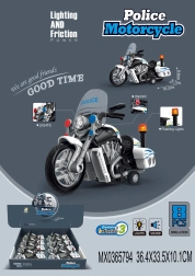 Policinis motociklas su šviesos ir garso efektais