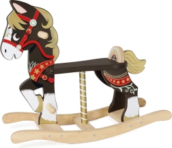 Le Toy Van Petilou rocking horse for children – brown wooden