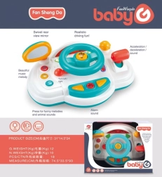 Interaktyvus vaikiškas vairavimo simuliatorius su šviesomis ir garsais