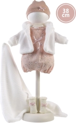 Suknelė lėlei Llorens 38 cm iš organinių medžiagų