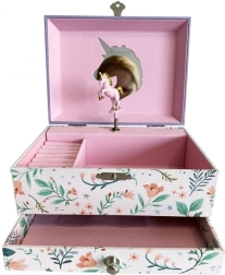 Muzikinė žaidžianti papuošalų dėžutė su vienaragiu