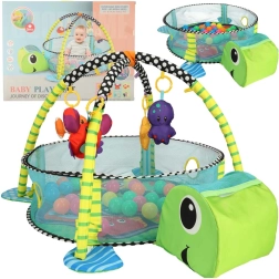 Educational Play Mat Turtle with Playpen and Balls