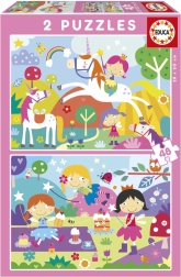 Unicorns and Fairies Puzzle 2×48 pieces