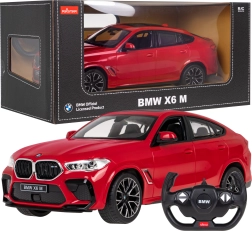 Rastar BMW X6 M 1:14 RC automobilis su nuotolinio valdymo pultu 2,4 GHz – Raudona