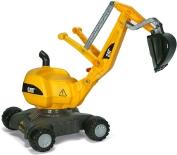Rolly Toys RollyDigger CAT pasukama pedalais valdoma ekskavatoriaus kėdutė, geltona